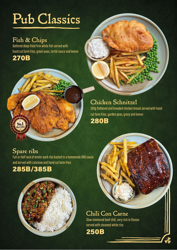 The Ugly Duckling menu page 24